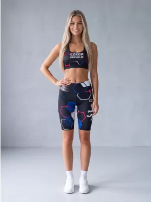 Női prémium funkcionális leggings térd felett ALTISPORT VOJ/ALW036LEG02 HEXA FEKETE