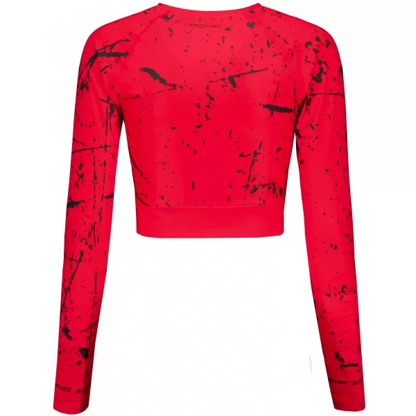  Női prémium, hosszú ujjú funkcionális crop felső ALTISPORT VOJ/ALW034TR04 PIROS 