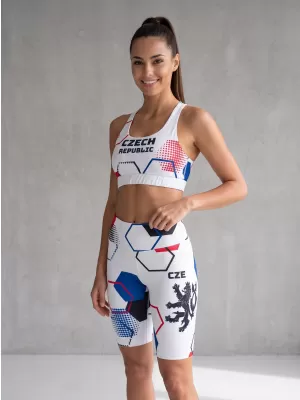 Női prémium funkcionális leggings térd felett ALTISPORT VOJ/ALW036LEG02 HEXA FEHÉR