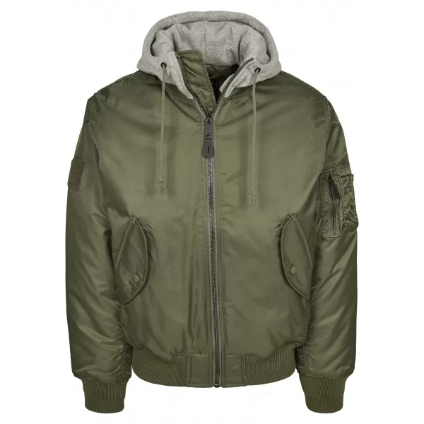  Kabát BRANDIT HOODED MA BD3150 OLAJBOGYÓ/SZÜRKE 