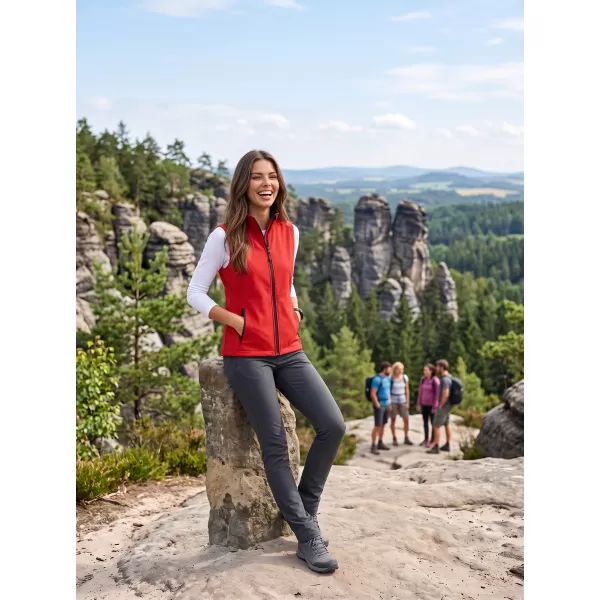 Női softshell mellény ALTISPORT NoPrint NP/ALW7211NJ PIROS FEKETE 