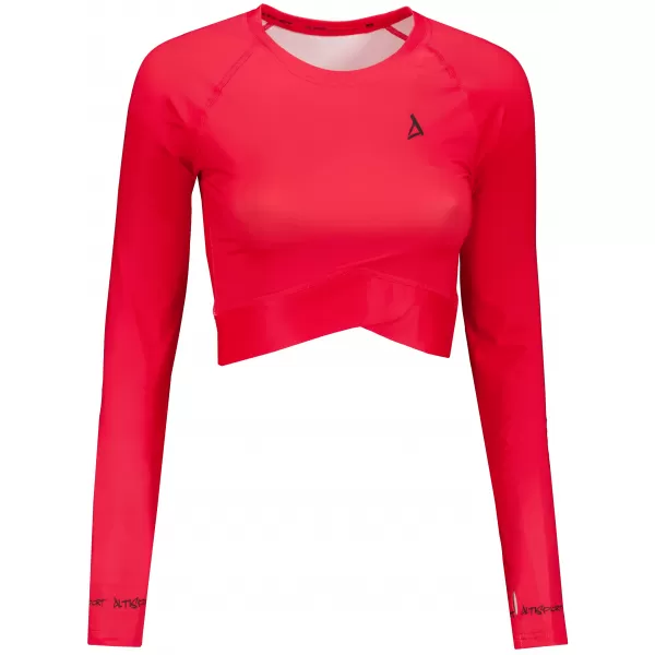  Női prémium, hosszú ujjú funkcionális crop felső ALTISPORT VOJ/ALW000TR04 PIROS 