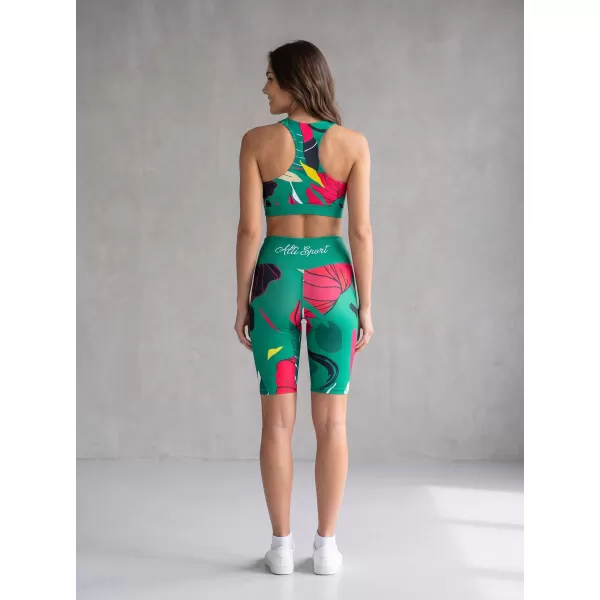  Női prémium funkcionális leggings térd felett ALTISPORT VOJ/ALW042LEG02 ZÖLD 