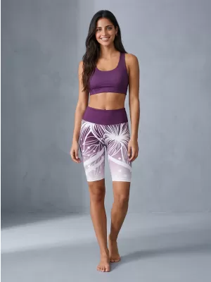 Női prémium funkcionális leggings térd felett ALTISPORT VOJ/ALW045LEG02 LILA/FEHÉR