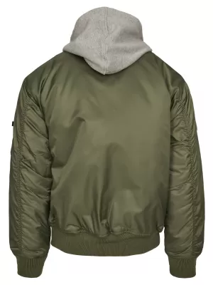 Kabát BRANDIT HOODED MA BD3150 OLAJBOGYÓ/SZÜRKE