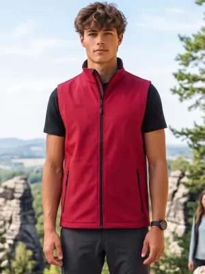 Férfi softshell mellény ALTISPORT NoPrint NP/ALM8211NJ PIROS FEKETE