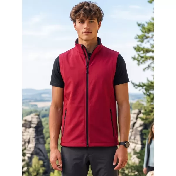  Férfi softshell mellény ALTISPORT NoPrint NP/ALM8211NJ PIROS FEKETE 