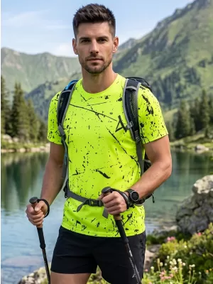 Férfi funkcionális prémium póló ALTISPORT VOJ/ALM034TR01 NEON SÁRGA