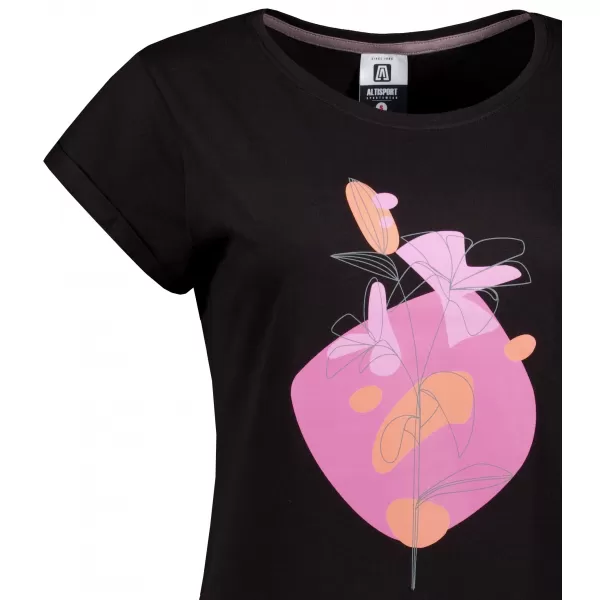  Női meghosszabbított T -póló/ruha ALTISPORT ALW187178 FEKETE -PINK 