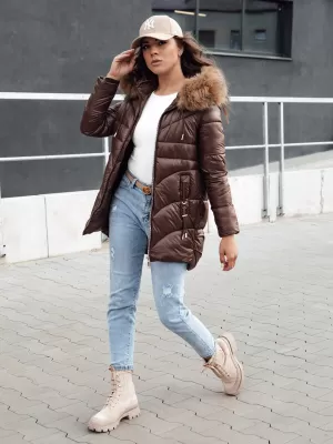 Női kabát DSTREET WINTERCHIC KARAMELLA
