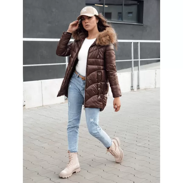 Női kabát DSTREET WINTERCHIC KARAMELLA 