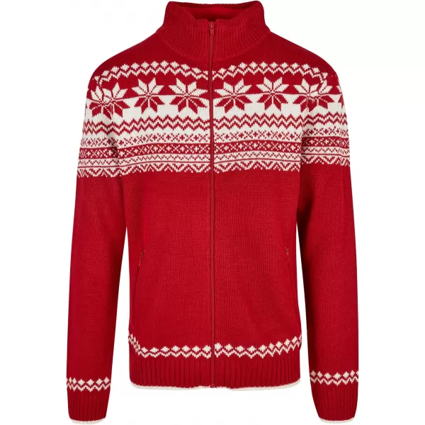  Férfi pulóver BRANDIT CARDIGAN NORWEGER BD5030 PIROS 