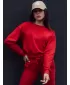Női pulóver DSTREET CASUALVIBE SÖTÉTVÖRÖS