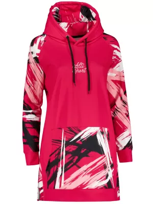 Prémium női funkcionális hosszabbított pulóver ALTISPORT VOJ/ALW039MI03 VIVA MAGENTA