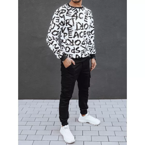  Férfi pulóver DSTREET bx5768 FEHÉR 