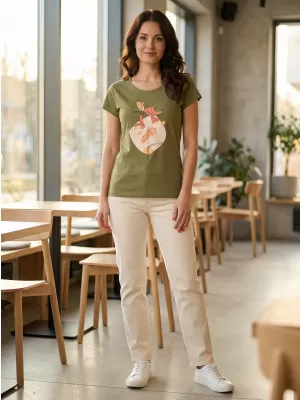 T -póló ALTISPORT ALW187122 KHAKI