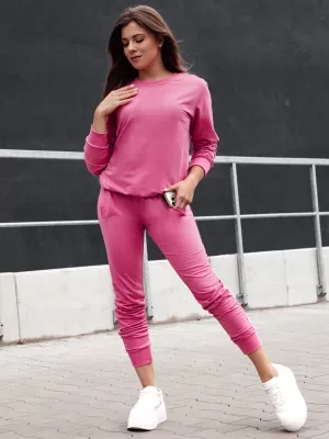 Női pulóver DSTREET GLAMFLAIR BY1317 RÓZSASZÍN