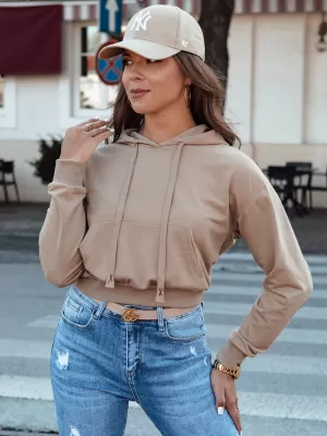 Női pulóver DSTREET TRENDHOOD BY1311 KARAMELLA