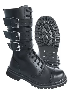 Férfi cipő BRANDIT 3-BUCKLE PHANTOM BD9005 FEKETE