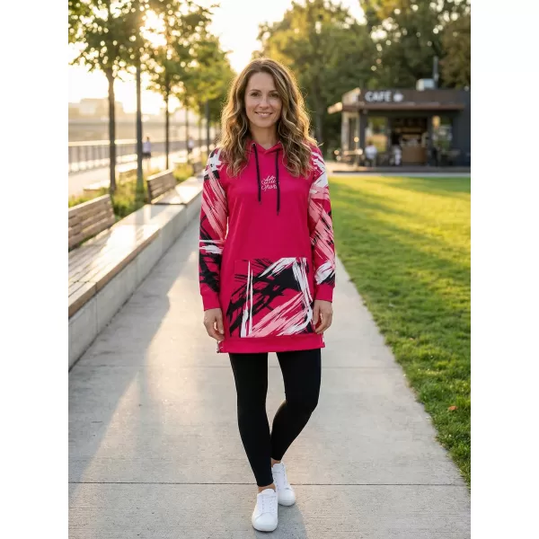  Prémium női funkcionális hosszabbított pulóver ALTISPORT VOJ/ALW039MI03 VIVA MAGENTA 