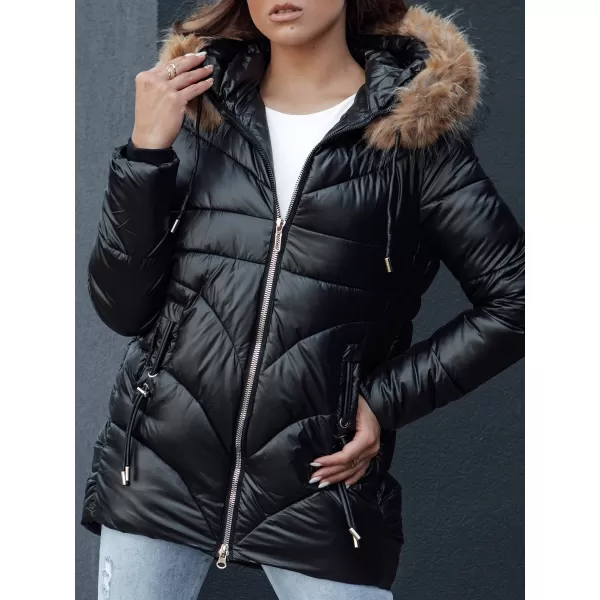  Női kabát DSTREET WINTERCHIC FEKETE 