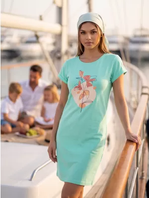 Női meghosszabbított T -póló/ruha ALTISPORT ALW187178 MENTA