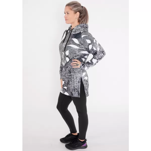  Prémium női funkcionális hosszabbított pulóver ALTISPORT VOJ/ALW020MI03 FEKETE-FEHÉR 