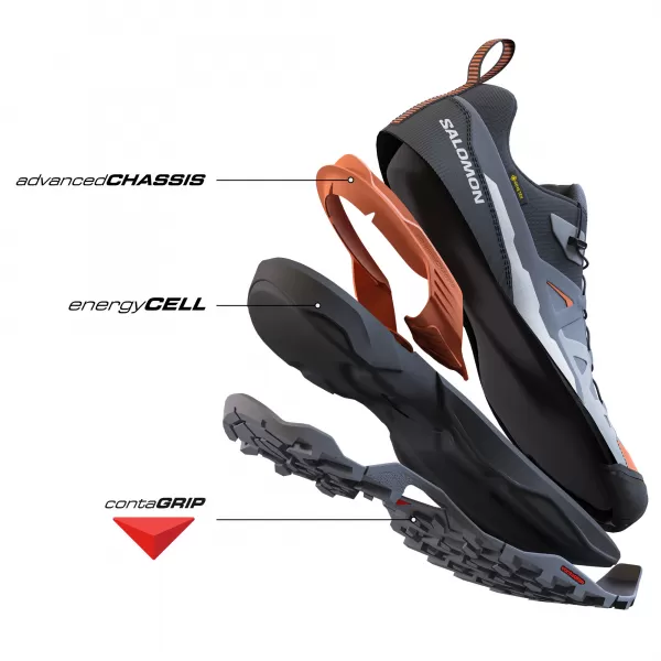  Férfi cipők SALOMON X ULTRA 360 GTX L47453200 FEKETE/MÁGNES/CSENDES ÁRNYALAT 