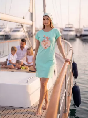 Női meghosszabbított T -póló/ruha ALTISPORT ALW187178 MENTA