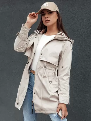 Női kabát DSTREET FASHLOVE TY4393 VILÁGOSSZÜRKE