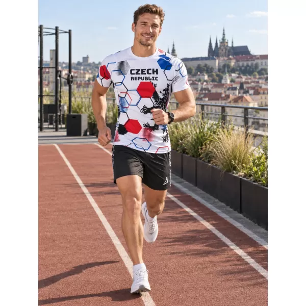  Férfi funkcionális kompressziós ing rövid ujjú prémium ALTISPORT VOJ/ALM036TR04 HEXA FEHÉR 
