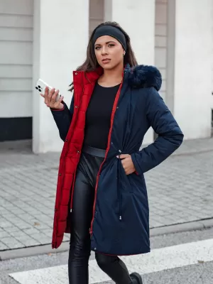 Kabát DSTREET TRENDNEL SÖTÉTKÉK