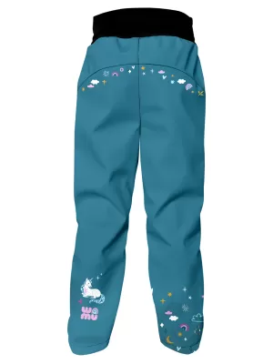 Baba softshell nadrág WAMU JEDNOROŽCI KÉK