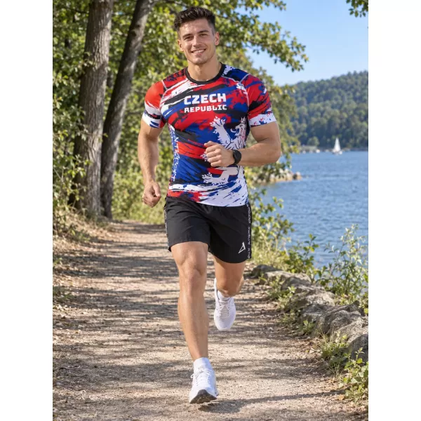  Férfi funkcionális kompressziós ing rövid ujjú prémium ALTISPORT VOJ/ALM036TR04 CSEH 