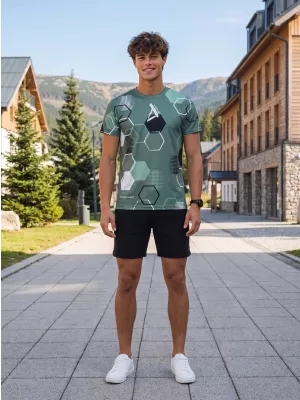 Férfi funkcionális prémium póló ALTISPORT VOJ/ALM037TR01 KHAKI/KATONAI