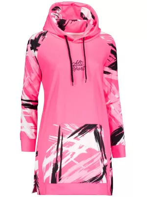 Prémium női funkcionális hosszabbított pulóver ALTISPORT VOJ/ALW039MI03 FLUO RÓZSASZÍN