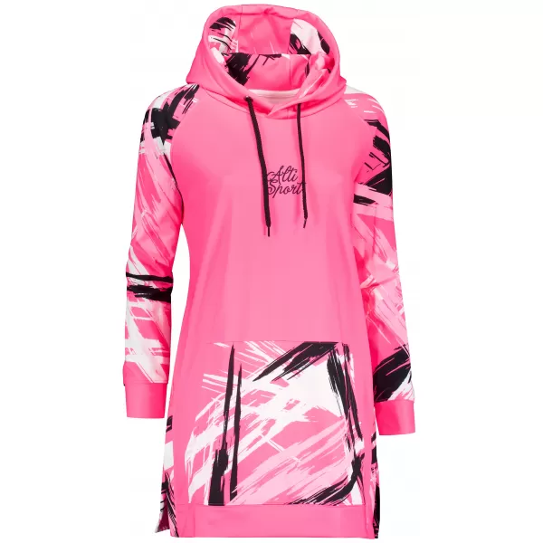  Prémium női funkcionális hosszabbított pulóver ALTISPORT VOJ/ALW039MI03 FLUO RÓZSASZÍN 