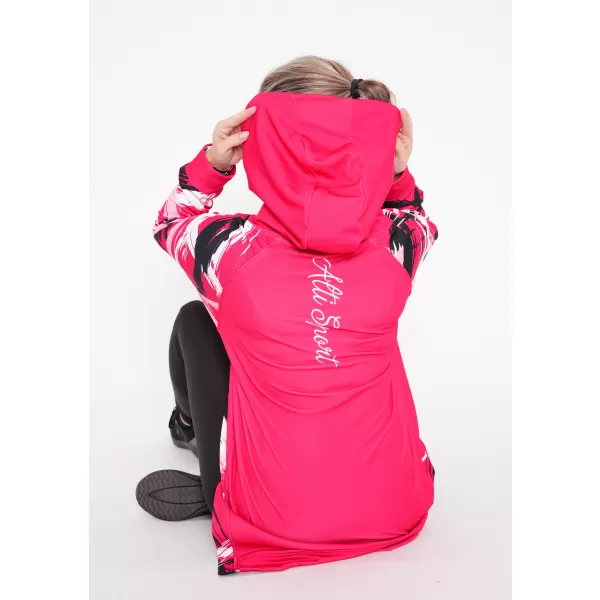  Prémium női funkcionális hosszabbított pulóver ALTISPORT VOJ/ALW039MI03 VIVA MAGENTA 