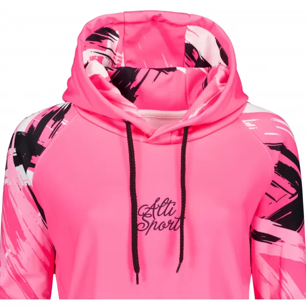  Prémium női funkcionális hosszabbított pulóver ALTISPORT VOJ/ALW039MI03 FLUO RÓZSASZÍN 