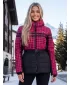 Női kabát ALTISPORT DEBORA FEKETE/RÓZSASZÍN