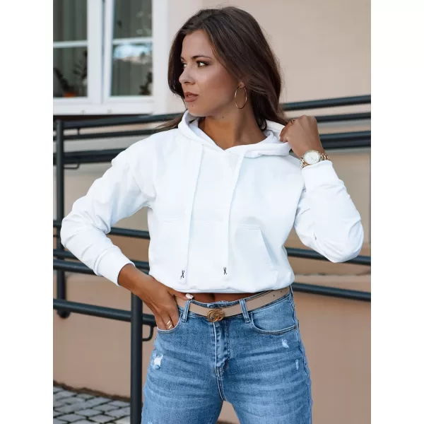  Női pulóver DSTREET TRENDHOOD BY1310 FEHÉR 