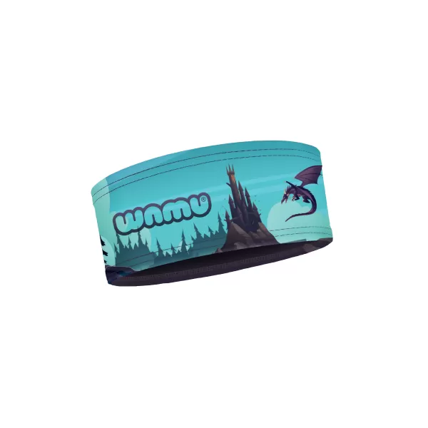  Gyermek sport fejpánt DRAGON FANTASY BLUE WAMU 