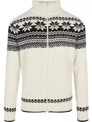 Férfi pulóver BRANDIT CARDIGAN NORWEGER BD5030 FEHÉR