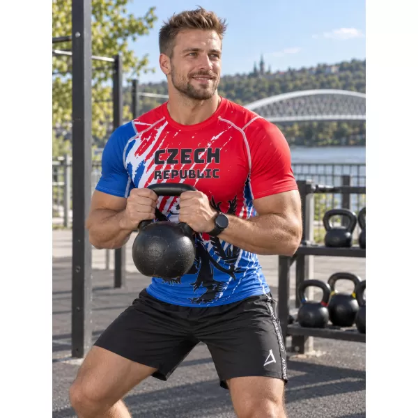  Férfi funkcionális kompressziós ing rövid ujjú prémium ALTISPORT VOJ/ALM036TR04 OROSZLÁN 