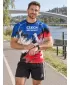 Férfi funkcionális kompressziós ing rövid ujjú prémium ALTISPORT VOJ/ALM036TR04 CSÍKOK