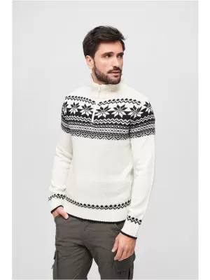 Férfi pulóver BRANDIT TROYER NORWEGER BD5029 FEHÉR