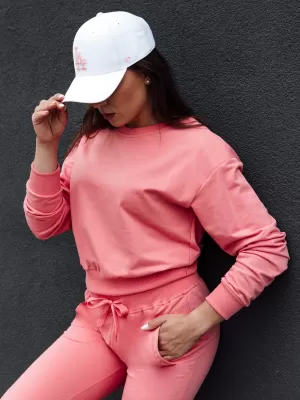 Női pulóver DSTREET CASUALVIBE PIROS
