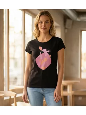 T -póló ALTISPORT ALW187122 FEKETE -PINK