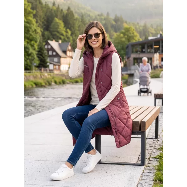 Női mellény ALTISPORT DANIELA BURGUNDIA 
