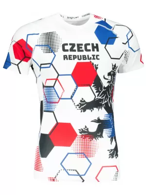 Férfi funkcionális kompressziós ing rövid ujjú prémium ALTISPORT VOJ/ALM036TR04 HEXA FEHÉR
